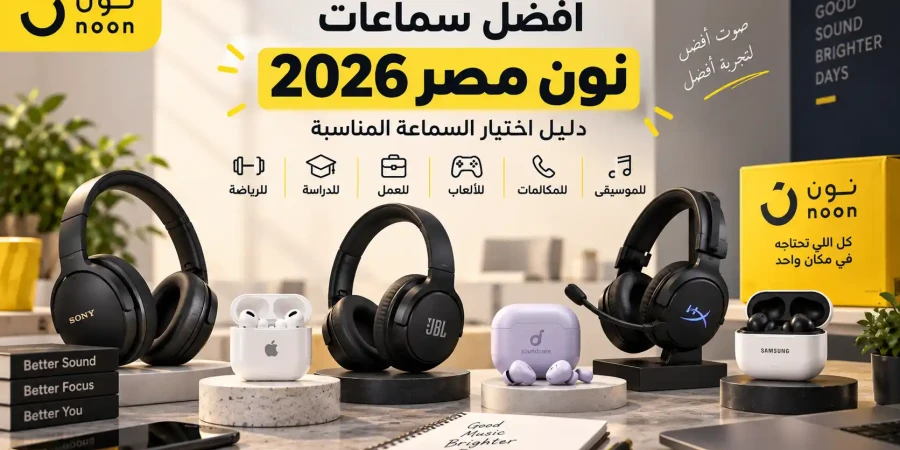 أفضل سماعات نون مصر 2026 | دليل اختيار السماعة المناسبة